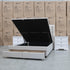 The Amie King Fabric Gas Lift & Storage Drawer Bed - Oat White