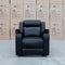 The Gers Dual-Motor Electric Single Leather Recliner - Black available to purchase from Warehouse Furniture Clearance at our next sale event.