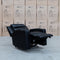 The Gers Dual-Motor Electric Single Leather Recliner - Black available to purchase from Warehouse Furniture Clearance at our next sale event.