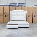 The Grace King Fabric Storage Bed - Cream available to purchase from Warehouse Furniture Clearance at our next sale event.