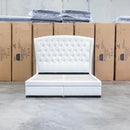 The Grace King Fabric Storage Bed - Cream available to purchase from Warehouse Furniture Clearance at our next sale event.