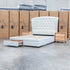 The Grace Queen Fabric Storage Bed - Cream