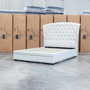 The Grace King Fabric Storage Bed - Cream available to purchase from Warehouse Furniture Clearance at our next sale event.