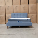 The Bailey Queen Upholstered Bed - Steel - In Store Purchase Only available to purchase from Warehouse Furniture Clearance at our next sale event.