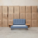 The Bailey Double Upholstered Bed - Steel - In Store Purchase Only available to purchase from Warehouse Furniture Clearance at our next sale event.