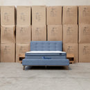 The Bailey Double Upholstered Bed - Steel - In Store Purchase Only available to purchase from Warehouse Furniture Clearance at our next sale event.