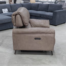 The RS-12667-PR Oversized single dual motor leather recliner - Biscuit - Floor Stock available to purchase from Warehouse Furniture Clearance at our next sale event.