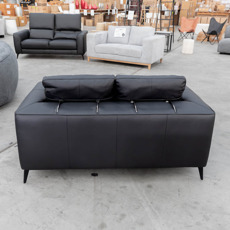 The HTL-12961-LUPF - Two Seat Sofa - Black - Floor Stock available to purchase from Warehouse Furniture Clearance at our next sale event.