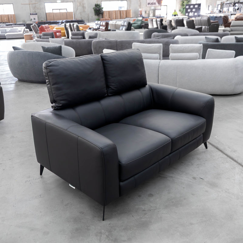 The HTL-12961-LUPF - Two Seat Sofa - Black - Floor Stock available to purchase from Warehouse Furniture Clearance at our next sale event.