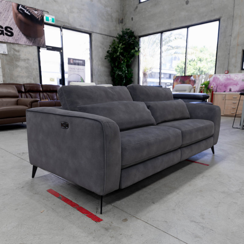 The HTL-12961-LUPF 2.5 seat electric lounge with adjustable headrest - Graphite - Floor Stock available to purchase from Warehouse Furniture Clearance at our next sale event.