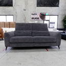 The HTL-12961-LUPF 2.5 seat electric lounge with adjustable headrest - Graphite - Floor Stock available to purchase from Warehouse Furniture Clearance at our next sale event.