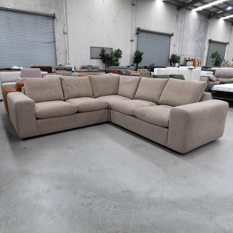 The HTL-13288-UK Corner lounge suite - Biscuit - Floor Stock available to purchase from Warehouse Furniture Clearance at our next sale event.