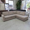 The HTL-13365-Y RHF corner chaise lounge - Sand - Floor Stock available to purchase from Warehouse Furniture Clearance at our next sale event.