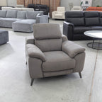The RS-11485 Single Recliner - Dark Grey - Floor Stock available to purchase from Warehouse Furniture Clearance at our next sale event.