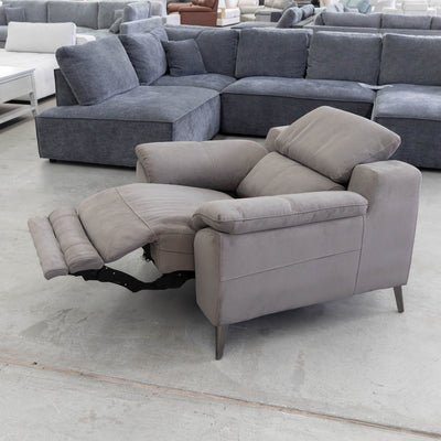 The RS-11485 Single Recliner - Dark Grey - Floor Stock available to purchase from Warehouse Furniture Clearance at our next sale event.