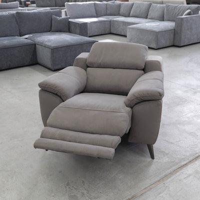 The RS-11485 Single Recliner - Dark Grey - Floor Stock available to purchase from Warehouse Furniture Clearance at our next sale event.