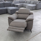 The RS-11485 Single Recliner - Dark Grey - Floor Stock available to purchase from Warehouse Furniture Clearance at our next sale event.