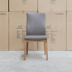 The Hampshire Leather Dining Chair - Mocha available to purchase from Warehouse Furniture Clearance at our next sale event.