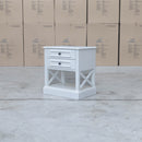 Hampton Two Drawer Timber Bedside