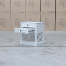 Hampton Two Drawer Timber Bedside