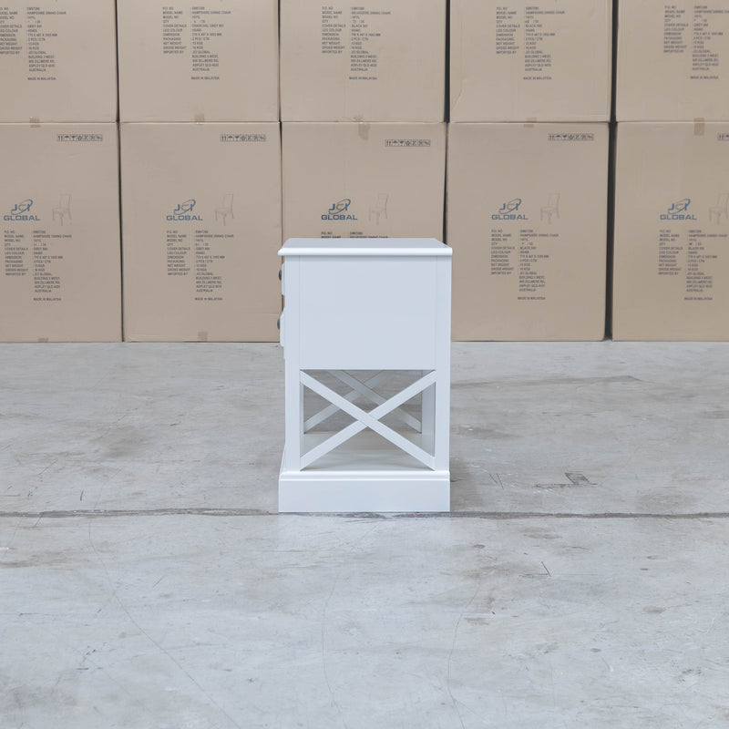 Hampton Two Drawer Timber Bedside