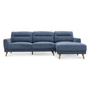 The Harlow Three Seat Chaise Lounge RHF - Charcoal available to purchase from Warehouse Furniture Clearance at our next sale event.
