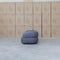 The Harper Curved Fabric Four Seat Sofa - Charcoal available to purchase from Warehouse Furniture Clearance at our next sale event.