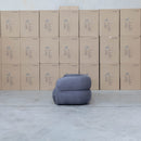 The Harper Curved Fabric Four Seat Sofa - Charcoal available to purchase from Warehouse Furniture Clearance at our next sale event.