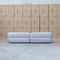 The Harper Curved Fabric Four Seat Sofa - Pewter available to purchase from Warehouse Furniture Clearance at our next sale event.