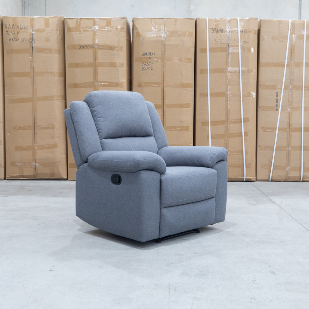 The Hayman Single Recliner - Slate available to purchase from Warehouse Furniture Clearance at our next sale event.