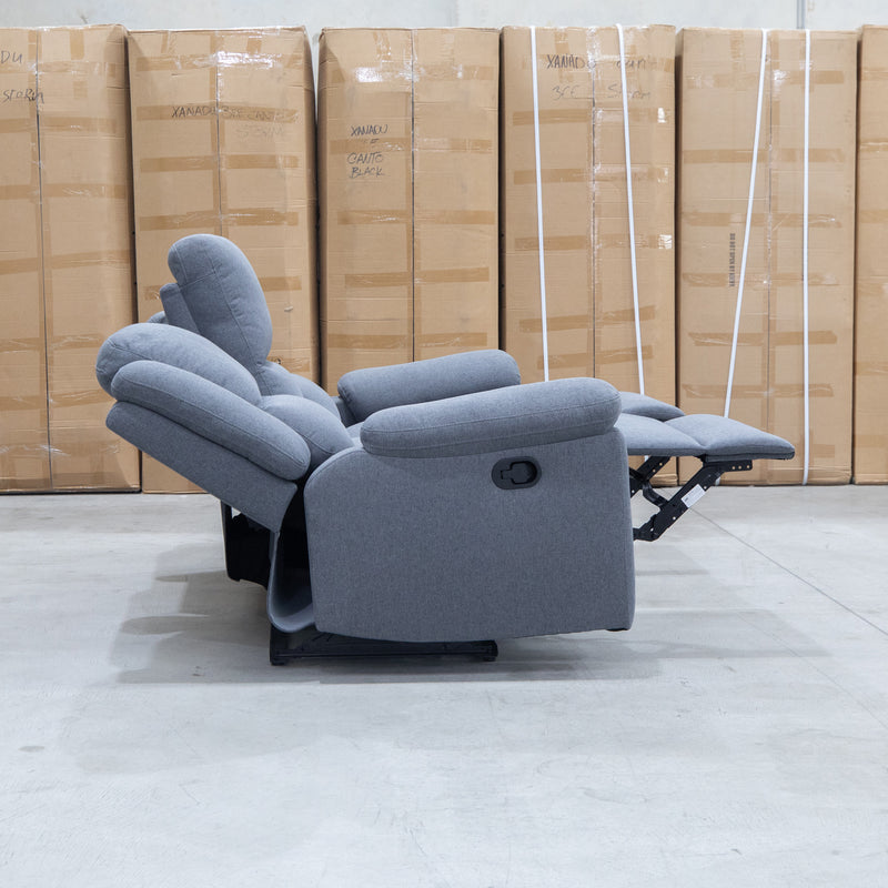 The Hayman Three Seat Recliner Lounge - Slate