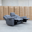The Hayman Three Seat Recliner Lounge - Slate available to purchase from Warehouse Furniture Clearance at our next sale event.