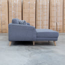 Hazel Three Seat LHF Chaise Lounge - Iron