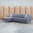 Hazel Three Seat LHF Chaise Lounge - Iron
