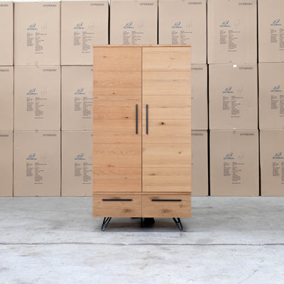 The IA Timber Wardrobe available to purchase from Warehouse Furniture Clearance at our next sale event.