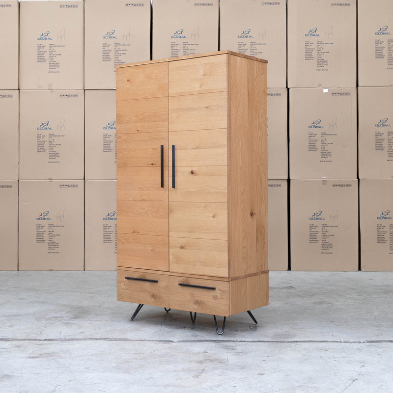 The IA Timber Wardrobe available to purchase from Warehouse Furniture Clearance at our next sale event.
