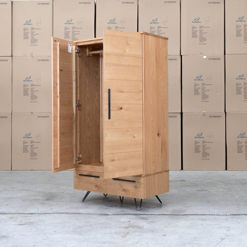 The IA Timber Wardrobe available to purchase from Warehouse Furniture Clearance at our next sale event.