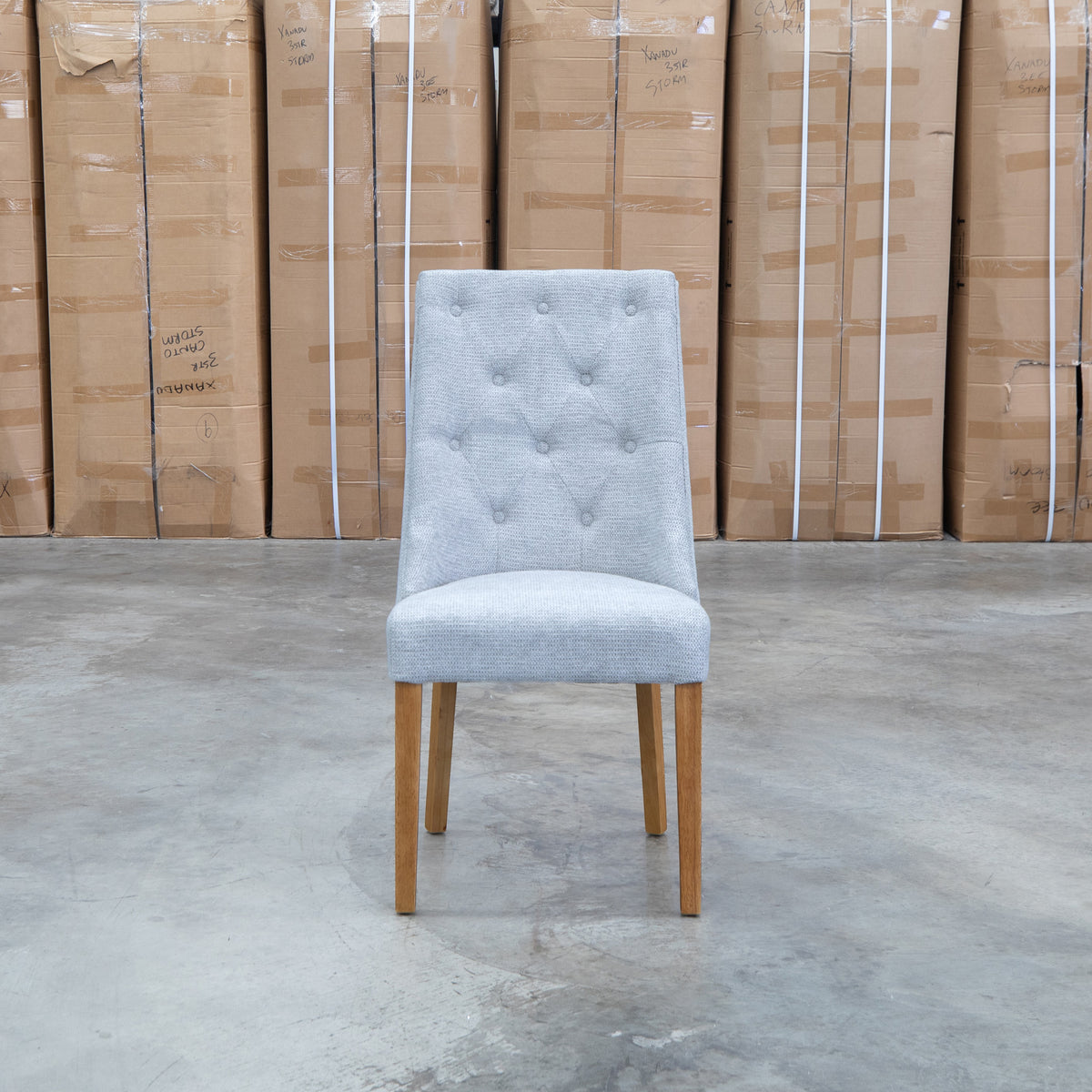 The Island Oak Dining Chair - Natural - Share Slate available to purchase from Warehouse Furniture Clearance at our next sale event.