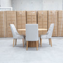 The Island Oak Dining Chair - Natural - Oat available to purchase from Warehouse Furniture Clearance at our next sale event.