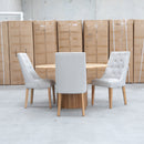 The Island Oak Dining Chair - Natural - Oat available to purchase from Warehouse Furniture Clearance at our next sale event.