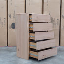 Island Messmate Five Drawer Tallboy - Warehouse Furniture Clearance