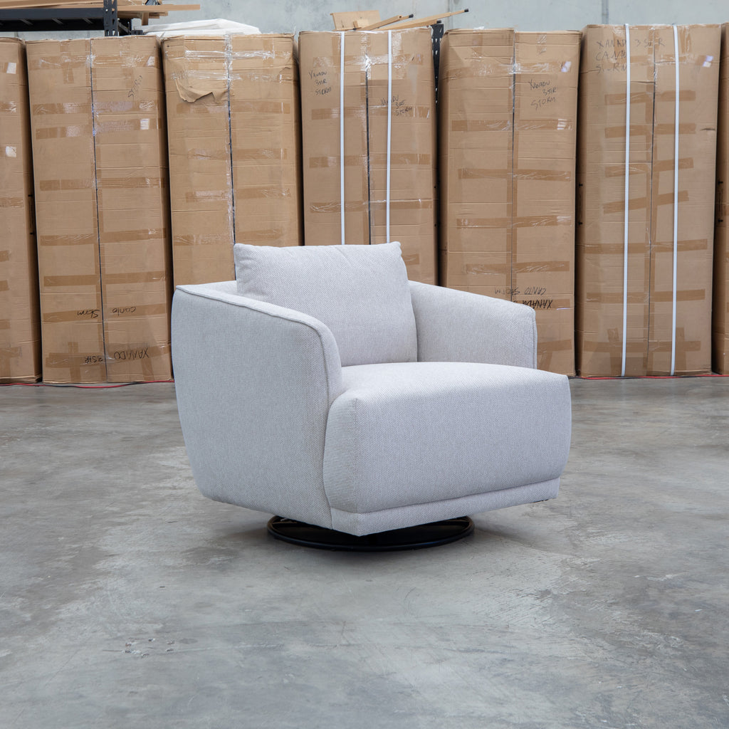The James Rocker Swivel Chair - Latte - PRE ORDER Available After 5th November available to purchase from Warehouse Furniture Clearance at our next sale event.