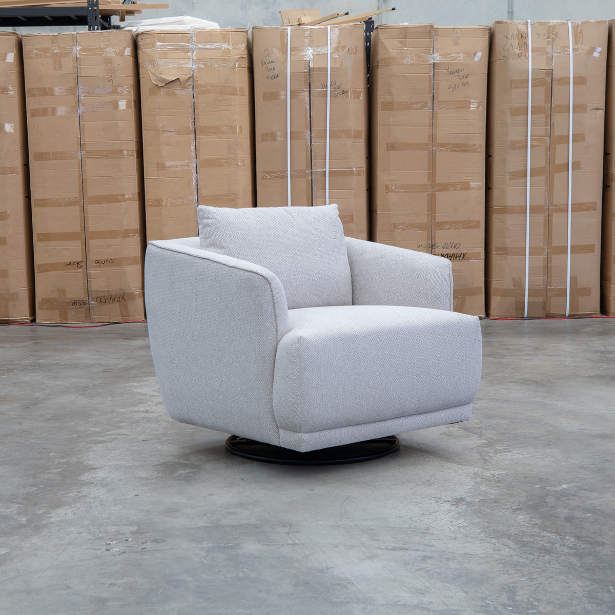 The James Rocker Swivel Chair - Latte - PRE ORDER Available After 5th November available to purchase from Warehouse Furniture Clearance at our next sale event.