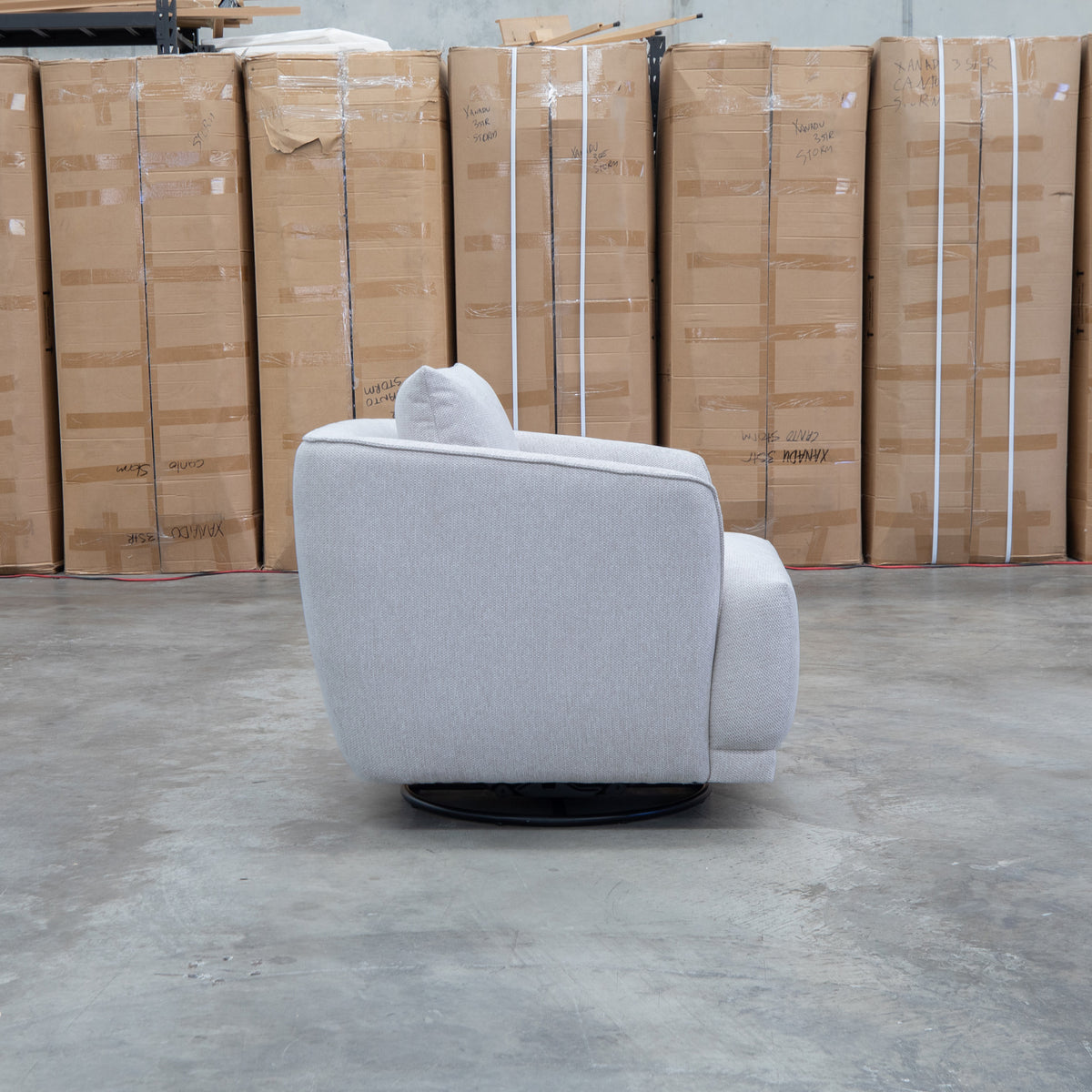 The James Rocker Swivel Chair - Latte - PRE ORDER Available After 5th November available to purchase from Warehouse Furniture Clearance at our next sale event.