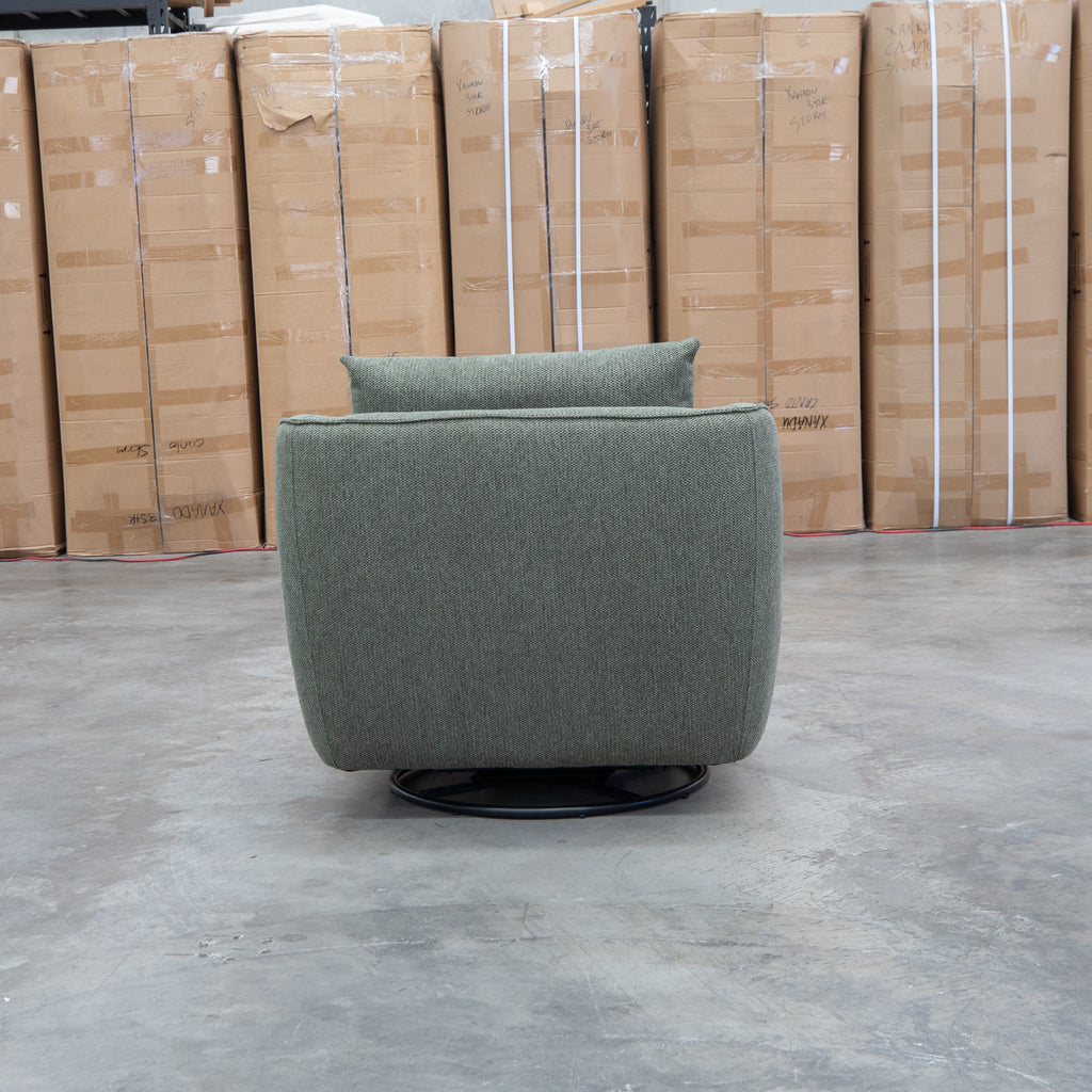The James Rocker Swivel Chair - Olive - PRE ORDER Available After 5th November available to purchase from Warehouse Furniture Clearance at our next sale event.