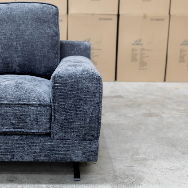 Luka Feather & Foam Three Seat Sofa - Licorice