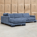 The Jersey Deep Seated Feather & Foam LHF Chaise Lounge - Licorice available to purchase from Warehouse Furniture Clearance at our next sale event.