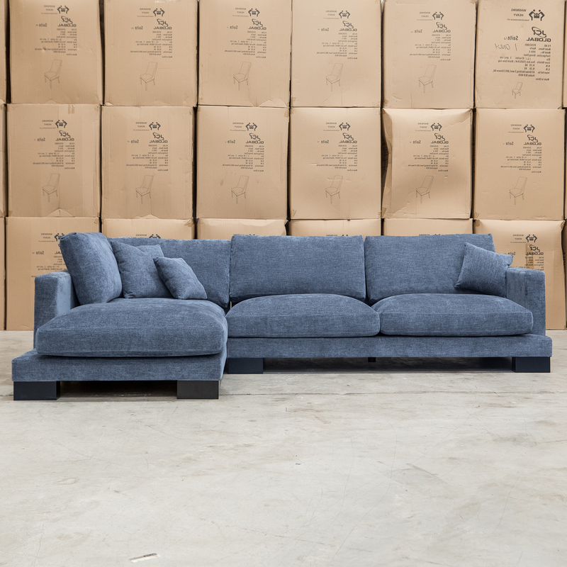 The Jersey Deep Seated Feather & Foam LHF Chaise Lounge - Licorice available to purchase from Warehouse Furniture Clearance at our next sale event.