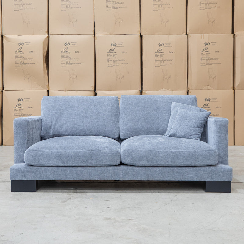 The Jersey Deep Seated Feather & Foam Two Seat Sofa - Frost available to purchase from Warehouse Furniture Clearance at our next sale event.