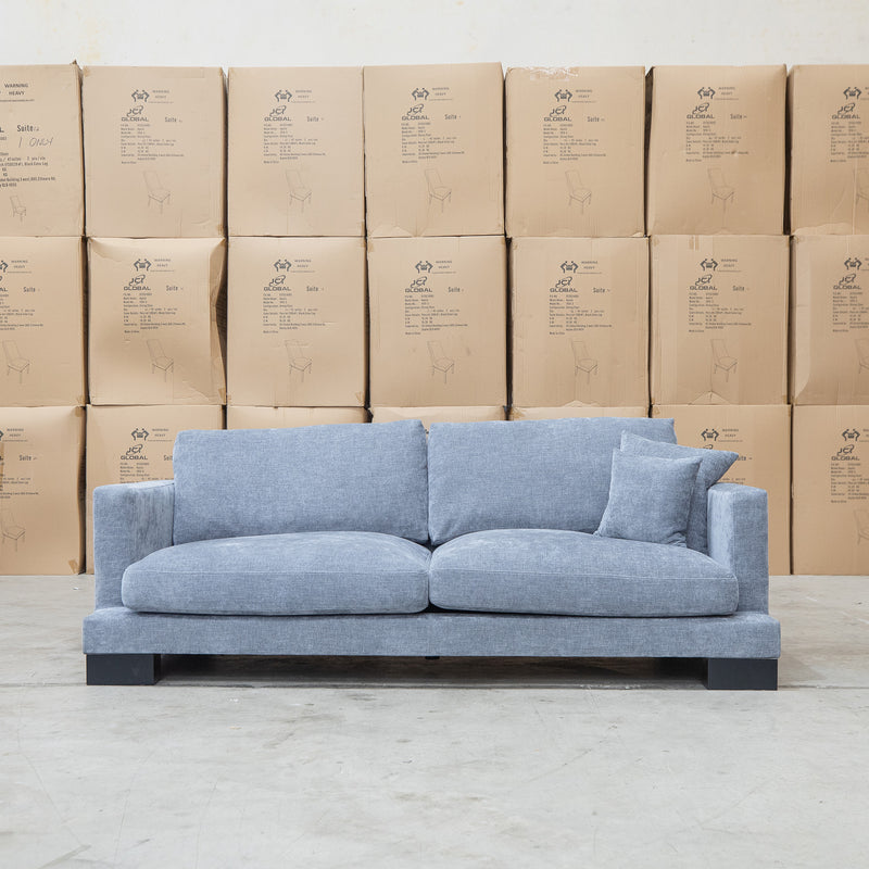 The Jersey Deep Seated Feather & Foam Three Seat Sofa - Frost available to purchase from Warehouse Furniture Clearance at our next sale event.